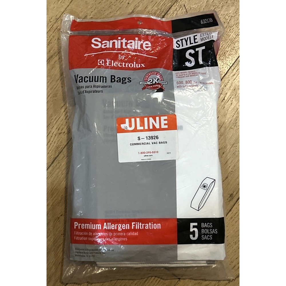 Sanitaire By Electrolux Style ST Vacuum‎ Bags - 5 Bags - 63213B - New/Sealed